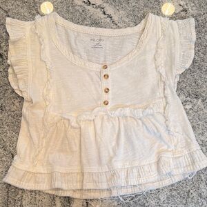 Pilcro Women's White T shirt